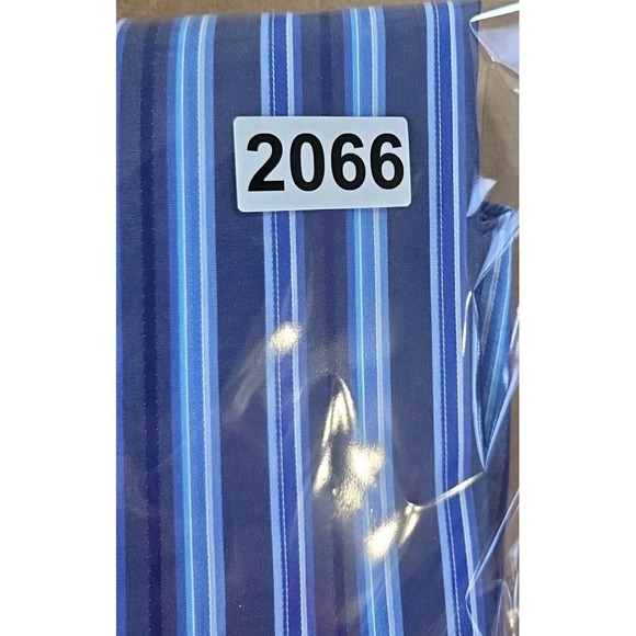 Bugatchi Shirt Large Shaped Fit BLUE Striped Flip Cuff Button Up Long Sleeve Men - Picture 11 of 11